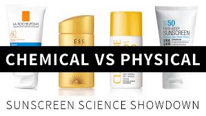 chemical vs physical sunscreens the