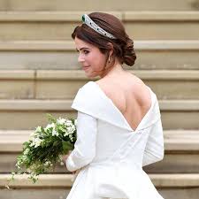 The ceremony was broadcast on television in nine european countries. Princess Eugenie Says Grace Kelly Inspired Her Elegant Wedding Reception Gown