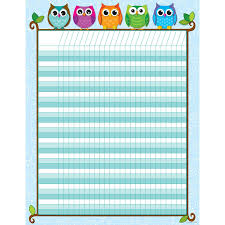 Colorful Owls Incentive Chart