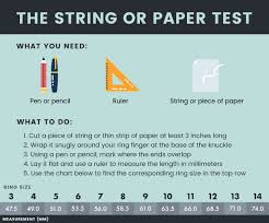 Ring Size Guide Use String Paper Or A Ruler To Find Your