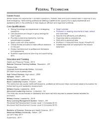 federal technician resume exle
