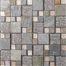 glass and stone mosaic tiles mixed gray