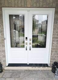 White Front Steel Doors With 3 4 Glass