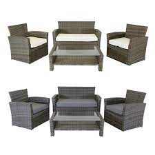 We know how important family life is so we focus on products that suit the family lifestyle , home & garden outdoor patio furniture ,rattan garden furniture corner sofas , aluminium furniture , firepit table, rising adjustable table. Charles Bentley Deluxe Modern 4 Piece Rattan Garden Furniture Set Natural Grey