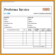 Simple Proforma Invoice Template Sample Templates Excel Format Word