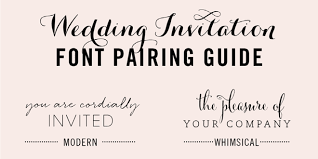 wedding invitation font pairing guide