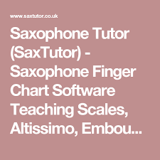 Saxophone Tutor Saxtutor Saxophone Finger Chart Software