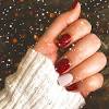 Tutorial on red and white christmas nails. 1