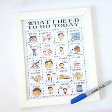 Boys Routine Chart Toddler Chores Print Daily Visual Aid Autism Adhd Unframed Ebay