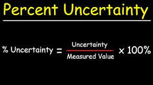 percent uncertainty in merement