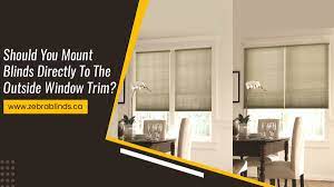 Should you Mount Blinds Directly to the Outside Window Trim?