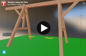 Wooden Swing Set Plan Timber Frame Hq
