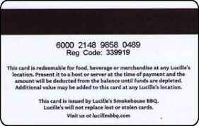 The personal information you provide will be kept confidential and will only be used by us (we do not sell or share our user's information with any outside organizations) to reply to you and to correspond in the future with special offers, news and discounts. Gift Card The Best Bbq Restaurants United States Of America Lucille S Col Us R Luci 005