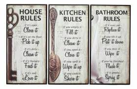 our family rules wall art signs decor
