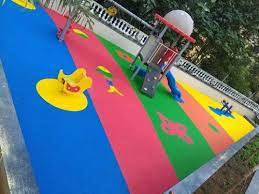 rubber floor work for play grounds at