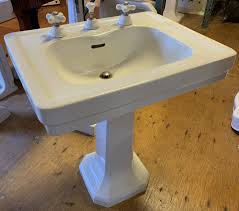 In some cases, you may be able to use your existing sink basin and only replace the stand. 1926 Standard Antique Integral Spout Pedestal Sink Dea Bathroom Machineries