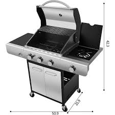 4 burner portable propane gas grill