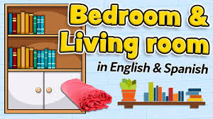 A kitchen is a room where you cook or prepare meals, and wash dishes. Bedroom And Living Room Vocabulary English And Spanish Youtube