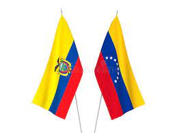 In the flags of colombia and ecuador the yellow band is double that than the other two, in the flag of venezuela are the heights of three colors equal. Ecuador And Venezuela Flags Stock Illustration Illustration Of Flagstaff Patriotism 164614839