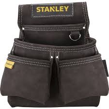 stanley leather double nail pocket