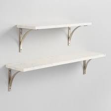 White Marble Mix Match Wall Shelves