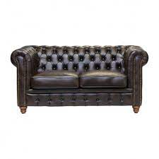 Chesterfield Leather Two Seater Sofa