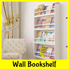 Wall Mounted White Wood Bookshelf Diy