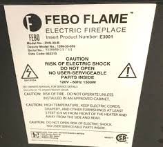 Febo Flame Electric Fireplace Media Stand