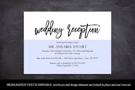 Wedding Reception Invitation Card Pdf Editable Template