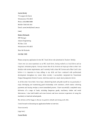 Cover Letter For Truck Driver Resume And Cover Letter