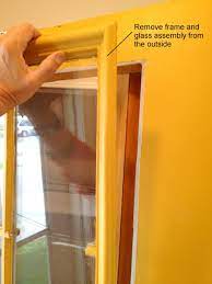 replace a window grille in an exterior door