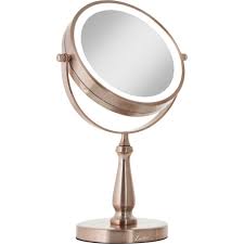 zadro led lighted vanity mirror rose