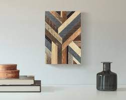 Geometric Wood Wall Art Modern Pattern
