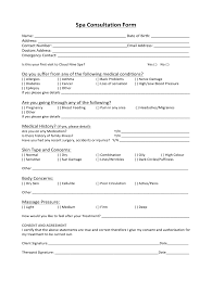 spa consultation form pdf fill