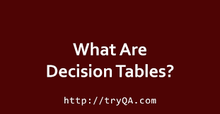 decision table in software testing