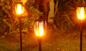 96led Flickering Flame Outdoor Solar