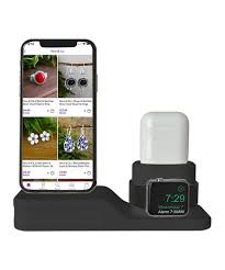 Alibaba.com offers 909 iphone and apple watch dock products. Tech Zebra Black 3 In 1 Charging Dock For Iphone Apple Watch Air Pod Best Price And Reviews Zulily