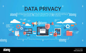 GDPR isometric infographic data privacy on blue background network  protection of personal storage General Data Protection Regulation concept  copy space Stock Vector Image & Art - Alamy