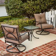 Outdoor Bistro Set With Swivel Chairs