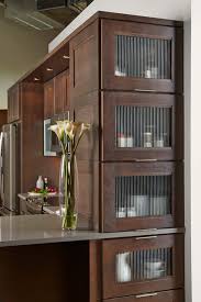 English Reeded Glass Cabinet Ends