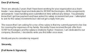 salary increase letter template word