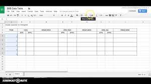 data table in google sheets