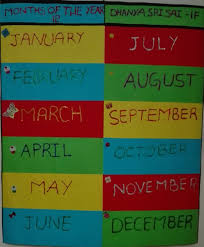 Months Of The Year Chart Lokya Crafts