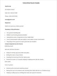 2018 02 Resume Example For Factory Worker 20 Sample Resumes For