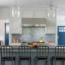Kitchens Blue Arabesque Glass Tile