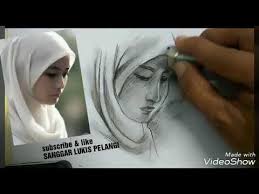 Lebih dari 60 persen dari 32 juta penduduk malaysia merupakan muslim melayu. Keren Tutorial Menggambar Wajah Wanita Berhijab No Timelaps Youtube