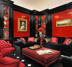 enchanting black red living room ideas