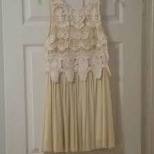 Lf Angel Biba Cream Dress With Ivory Accenting