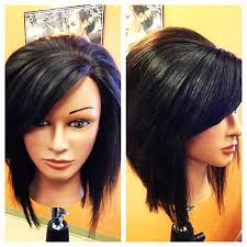 A stacked bob with side fringe is much more majestic with waves. Longer Stacked Bob Novocom Top