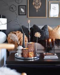 black and gold living room